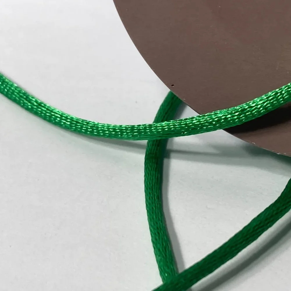 Green Rat Tail Cord Trim Ribbon 12 Rolls Offray Crafts Scrapbook Gift Wrap 1/8